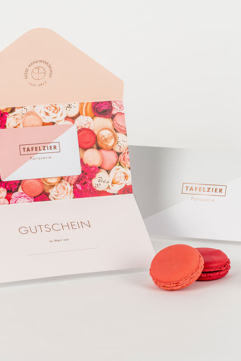 Patisserie Tafelzier - Grusskarte "Geschenk Gutschein"