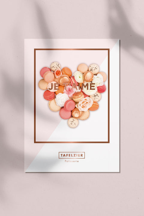 Patisserie Tafelzier - Grusskarte "JE T'AIME"